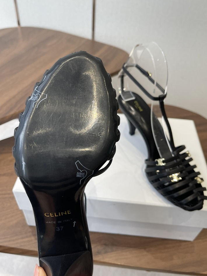 最高級セリーヌスーパーコピー CELINE ケージ ストラッピーサンダル ゴート 75mm ブラック 2630529 セリーヌ サンダル レディース - 画像 (2)