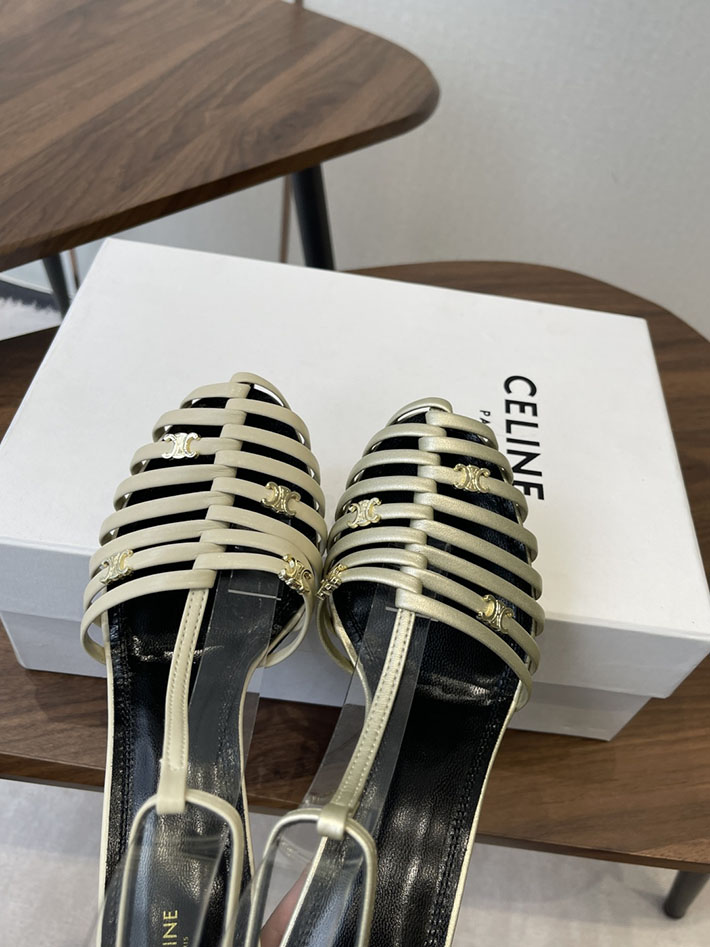最高級セリーヌスーパーコピー CELINE ケージ ストラッピーサンダル ゴート 75mm グレー 2630530 セリーヌ サンダル アウトレット - 画像 (6)