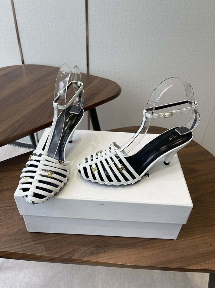 最高級セリーヌスーパーコピー CELINE ケージ ストラッピーサンダル ゴート 75mm ホワイト 2630532 セリーヌ サンダル 人気 - 画像 (8)