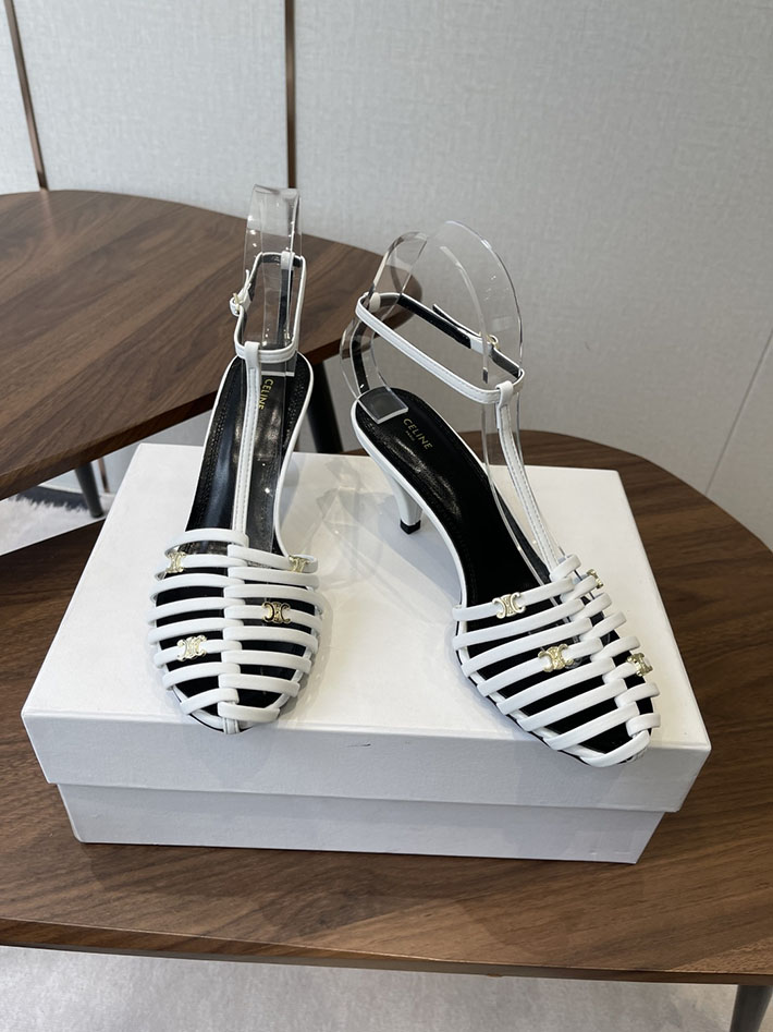最高級セリーヌスーパーコピー CELINE ケージ ストラッピーサンダル ゴート 75mm ホワイト 2630532 セリーヌ サンダル 人気 - 画像 (7)