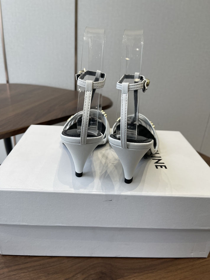最高級セリーヌスーパーコピー CELINE ケージ ストラッピーサンダル ゴート 75mm ホワイト 2630532 セリーヌ サンダル 人気 - 画像 (3)