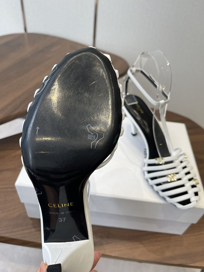 最高級セリーヌスーパーコピー CELINE ケージ ストラッピーサンダル ゴート 75mm ホワイト 2630532 セリーヌ サンダル 人気 - 画像 (2)