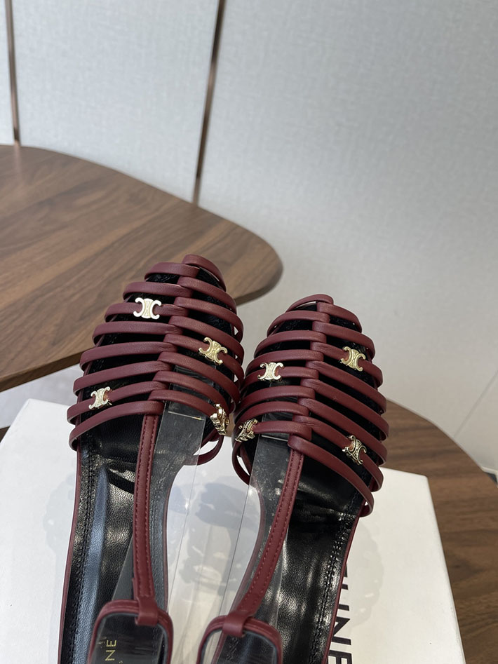 最高級セリーヌスーパーコピー CELINE ケージ ストラッピーサンダル ゴート 75mm チェスナット 2630533 セリーヌ靴コピー - 画像 (5)