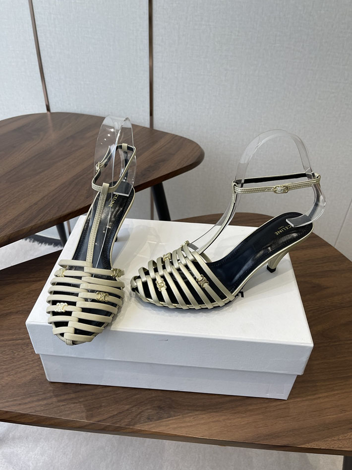 最高級セリーヌスーパーコピー CELINE ケージ ストラッピーサンダル ゴート 75mm ベージュ 2630534 セリーヌ 靴 レディース - 画像 (8)