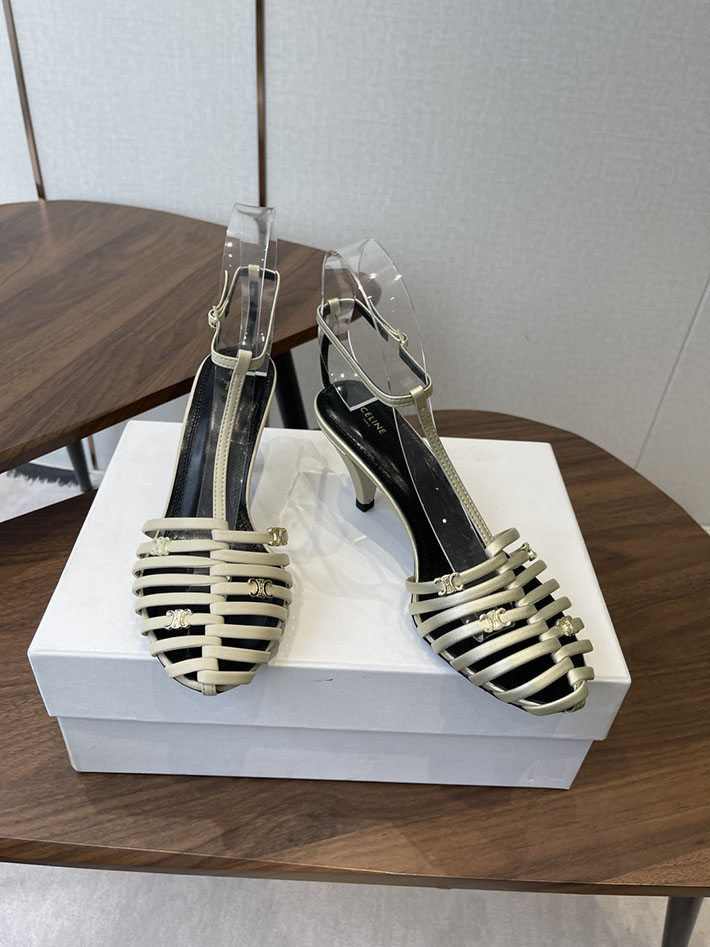 最高級セリーヌスーパーコピー CELINE ケージ ストラッピーサンダル ゴート 75mm ベージュ 2630534 セリーヌ 靴 レディース - 画像 (7)