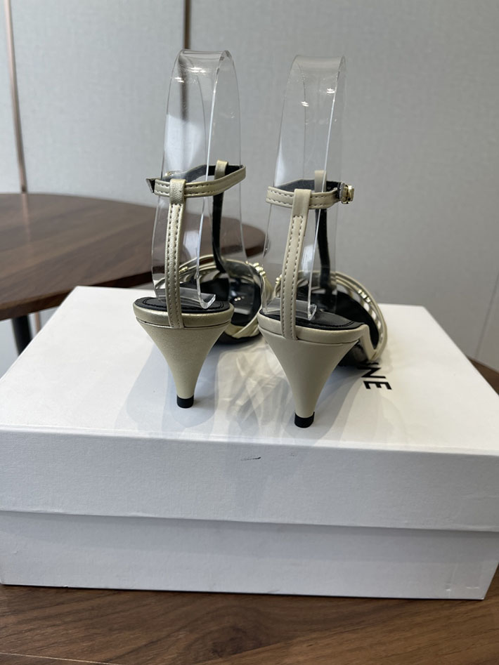 最高級セリーヌスーパーコピー CELINE ケージ ストラッピーサンダル ゴート 75mm ベージュ 2630534 セリーヌ 靴 レディース - 画像 (3)