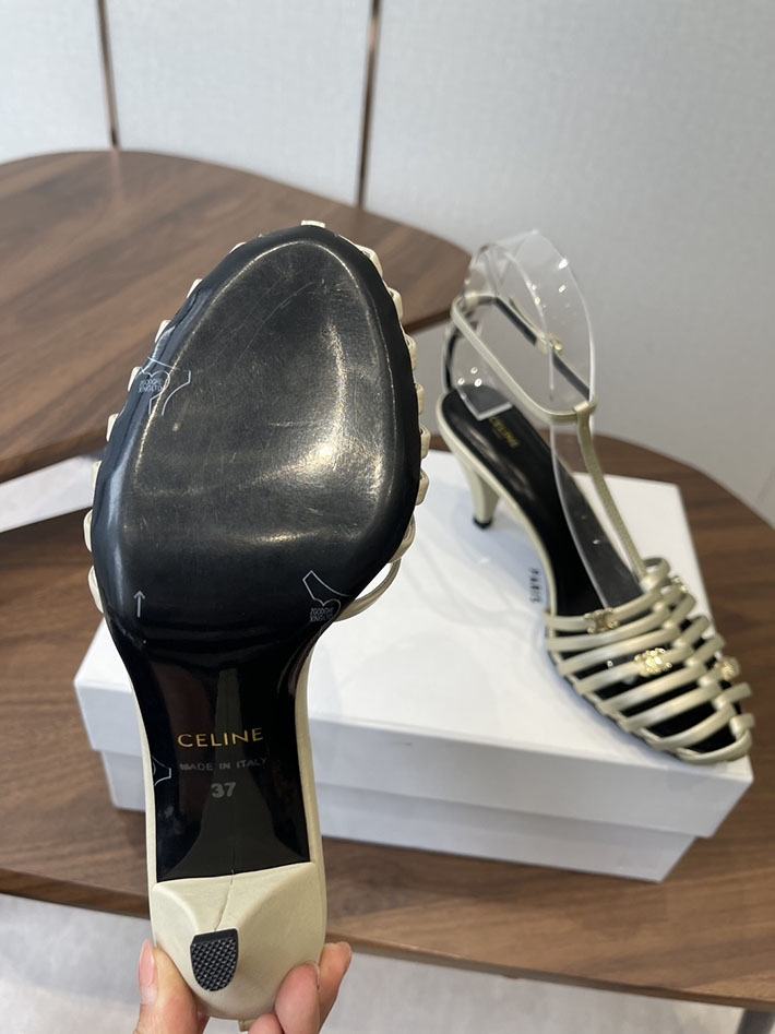 最高級セリーヌスーパーコピー CELINE ケージ ストラッピーサンダル ゴート 75mm ベージュ 2630534 セリーヌ 靴 レディース - 画像 (2)