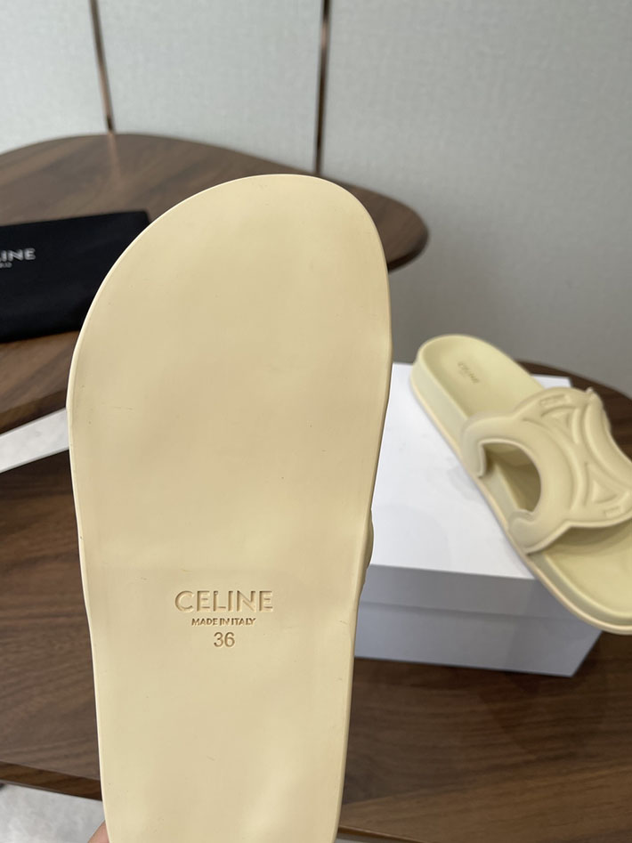 セリーヌ CELINE 靴 レディース トリオンフ スライド カーフスキン ベジタルタンニン ブラック 2630544 セリーヌ サンダル アウトレット - 画像 (2)