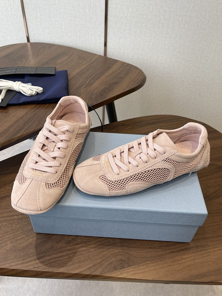 最高級プラダスーパーコピー PRADA モンテカルロ Re-Edition スエード メッシュ スニーカー ピンク 2630550 プラダ スニーカー アウトレット - 画像 (8)