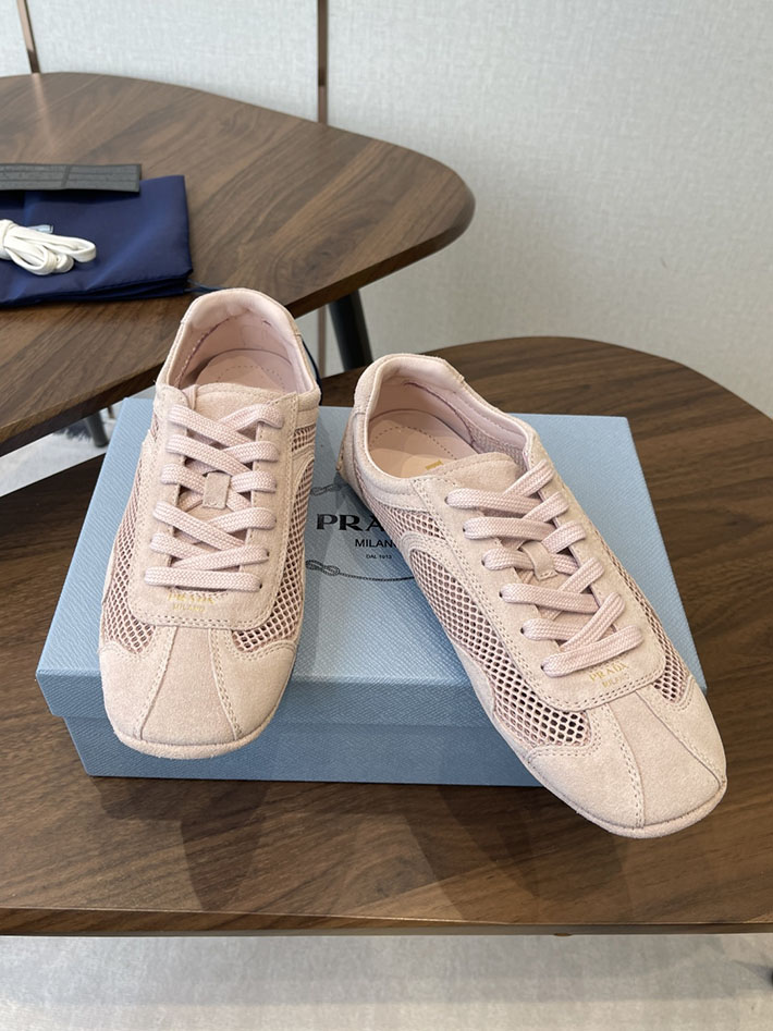 最高級プラダスーパーコピー PRADA モンテカルロ Re-Edition スエード メッシュ スニーカー ピンク 2630550 プラダ スニーカー アウトレット - 画像 (7)
