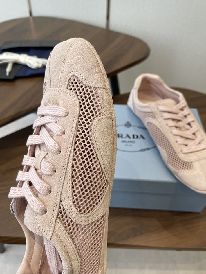 最高級プラダスーパーコピー PRADA モンテカルロ Re-Edition スエード メッシュ スニーカー ピンク 2630550 プラダ スニーカー アウトレット - 画像 (4)