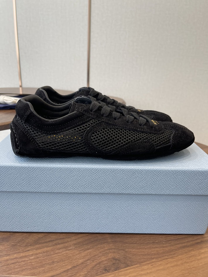 最高級プラダスーパーコピー PRADA モンテカルロ Re-Edition スエード メッシュ スニーカー ブラック 2630551 セリーヌ スニーカー レディース - 画像 (9)