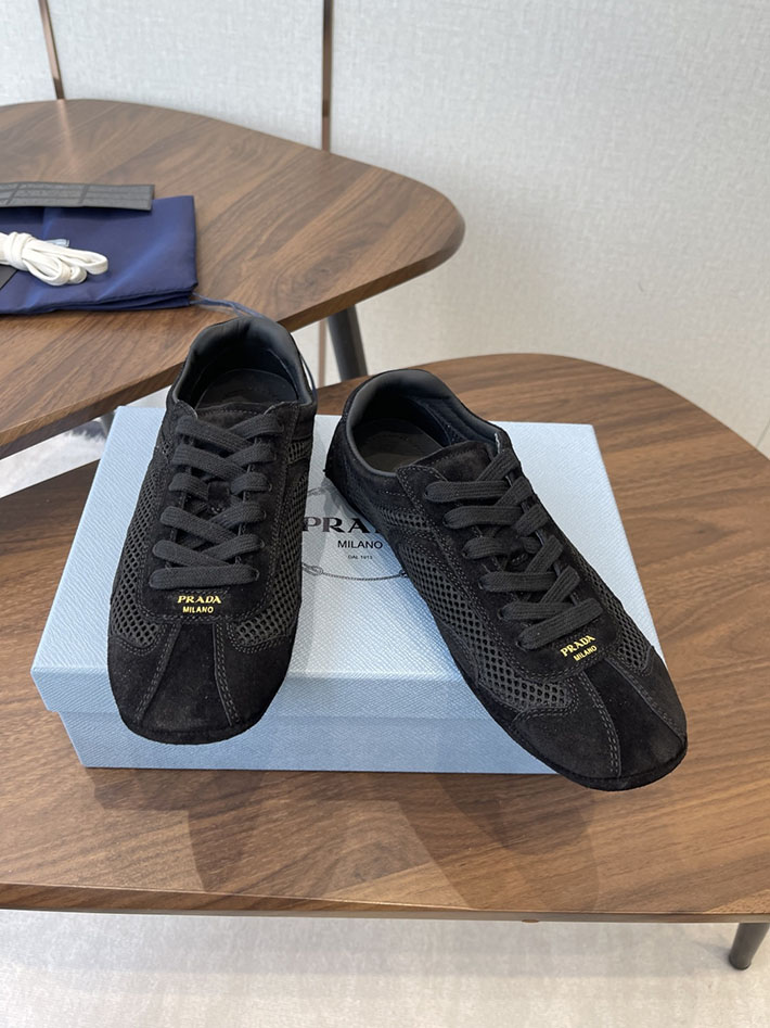 最高級プラダスーパーコピー PRADA モンテカルロ Re-Edition スエード メッシュ スニーカー ブラック 2630551 セリーヌ スニーカー レディース - 画像 (8)