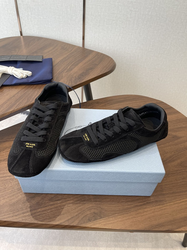 最高級プラダスーパーコピー PRADA モンテカルロ Re-Edition スエード メッシュ スニーカー ブラック 2630551 セリーヌ スニーカー レディース - 画像 (7)