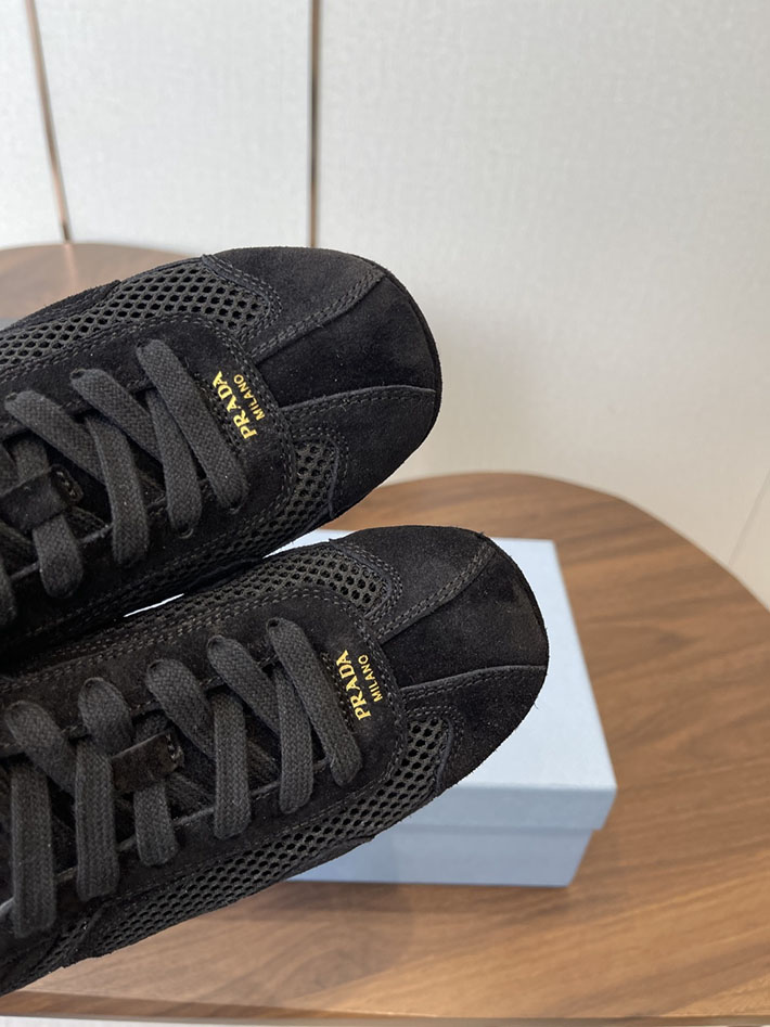 最高級プラダスーパーコピー PRADA モンテカルロ Re-Edition スエード メッシュ スニーカー ブラック 2630551 セリーヌ スニーカー レディース - 画像 (5)