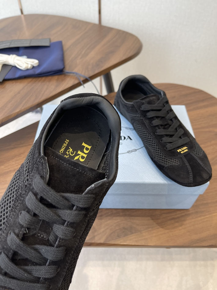 最高級プラダスーパーコピー PRADA モンテカルロ Re-Edition スエード メッシュ スニーカー ブラック 2630551 セリーヌ スニーカー レディース - 画像 (3)