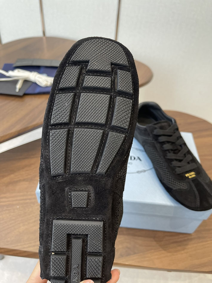 最高級プラダスーパーコピー PRADA モンテカルロ Re-Edition スエード メッシュ スニーカー ブラック 2630551 セリーヌ スニーカー レディース - 画像 (2)