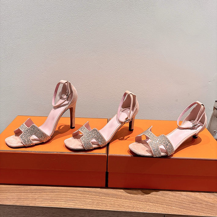 最高級エルメススーパーコピー HERMES サンダル オアジス ヒール 10.5cm 7cm 4.5cm ピンク 2631552 エルメス サンダル 人気 - 画像 (8)