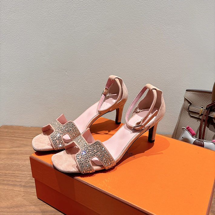 最高級エルメススーパーコピー HERMES サンダル オアジス ヒール 10.5cm 7cm 4.5cm ピンク 2631552 エルメス サンダル 人気 - 画像 (6)