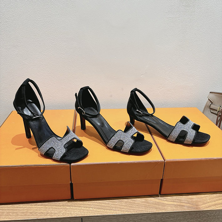 最高級エルメススーパーコピー HERMES サンダル オアジス ヒール 10.5cm 7cm 4.5cm ブラック 2631555 エルメス サンダル アウトレット - 画像 (9)
