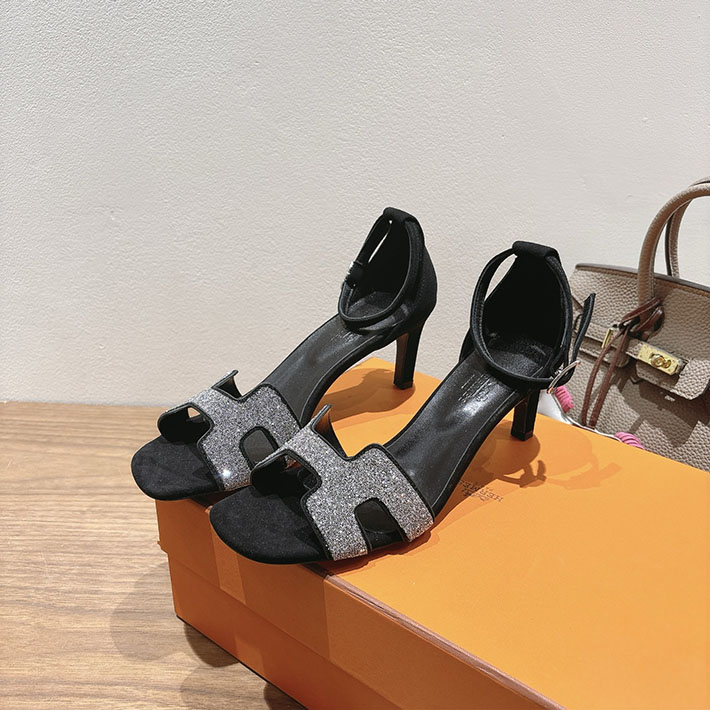 最高級エルメススーパーコピー HERMES サンダル オアジス ヒール 10.5cm 7cm 4.5cm ブラック 2631555 エルメス サンダル アウトレット - 画像 (5)