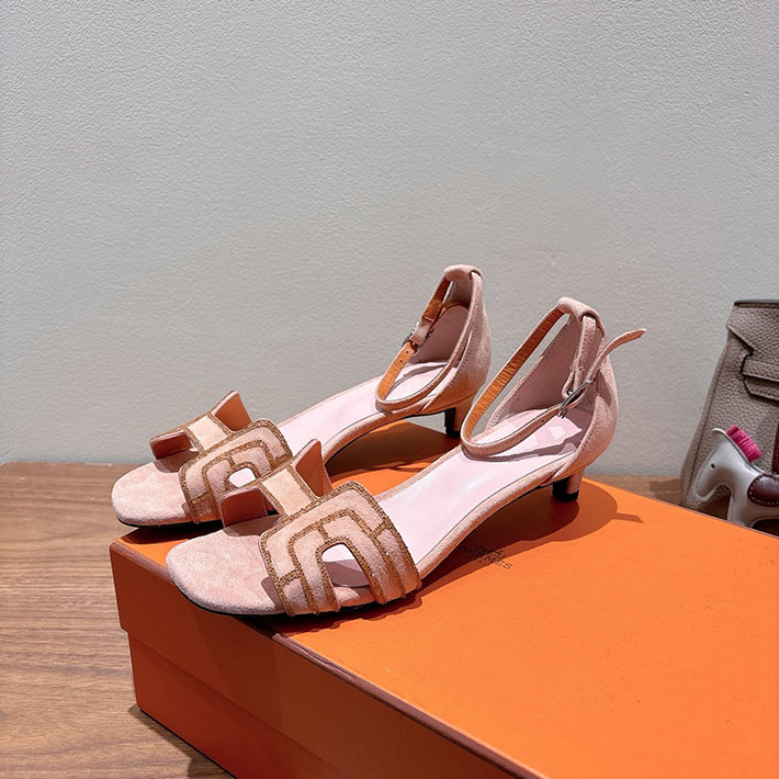 最高級エルメススーパーコピー HERMES サンダル オアジス ヒール 10.5cm 7cm 4.5cm ピンク 2631559 エルメス サンダル ピンク - 画像 (6)