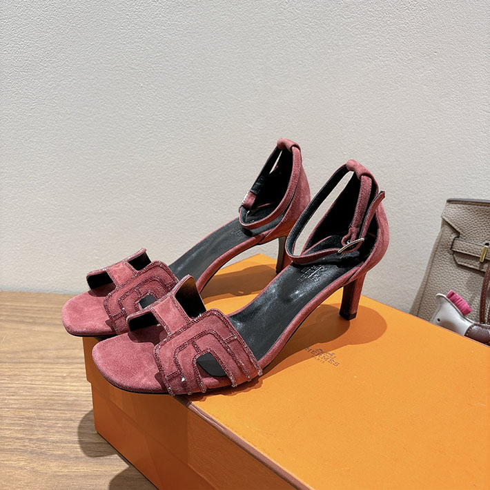最高級エルメススーパーコピー HERMES サンダル オアジス ヒール 10.5cm 7cm 4.5cm レッド 2631560 エルメス 靴 サンダル - 画像 (5)