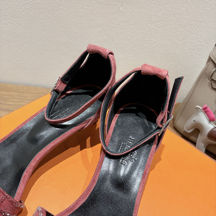 最高級エルメススーパーコピー HERMES サンダル オアジス ヒール 10.5cm 7cm 4.5cm レッド 2631560 エルメス 靴 サンダル - 画像 (2)