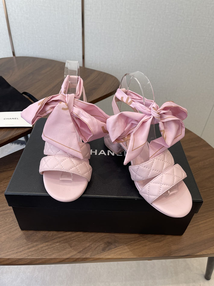 シャネル サンダル ピンク