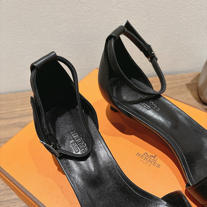 最高級エルメススーパーコピー HERMES サンダル ジョイ ヒール 10.5cm 7cm 4.5cm ブラック 2631562 エルメス サンダル ヒール - 画像 (3)