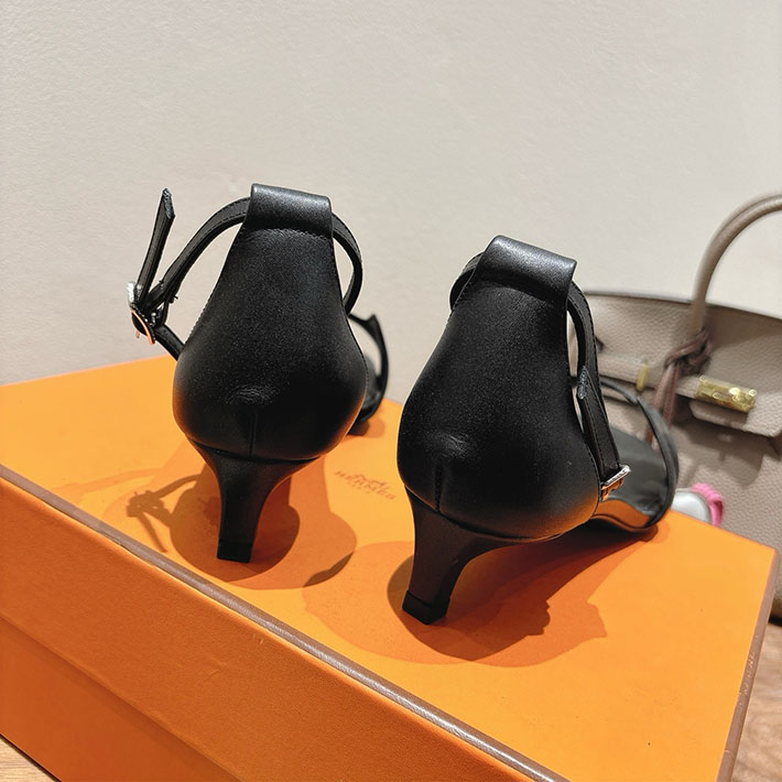 最高級エルメススーパーコピー HERMES サンダル ジョイ ヒール 10.5cm 7cm 4.5cm ブラック 2631562 エルメス サンダル ヒール - 画像 (2)
