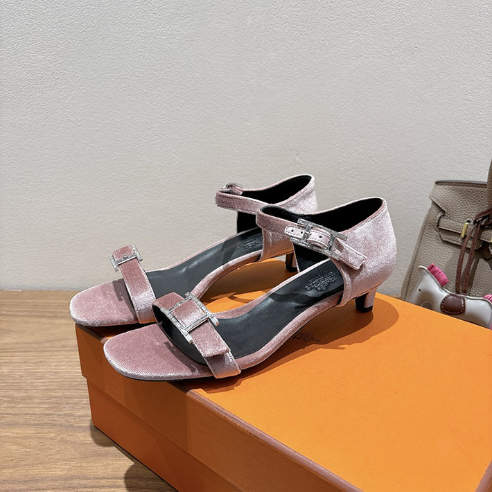 最高級エルメススーパーコピー HERMES サンダル リヴ ヒール 10.5cm 7cm 4.5cm ピンク 2631570 HERMES サンダル レディース - 画像 (5)
