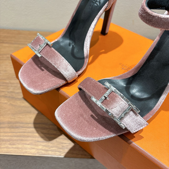 最高級エルメススーパーコピー HERMES サンダル リヴ ヒール 10.5cm 7cm 4.5cm ピンク 2631570 HERMES サンダル レディース - 画像 (3)