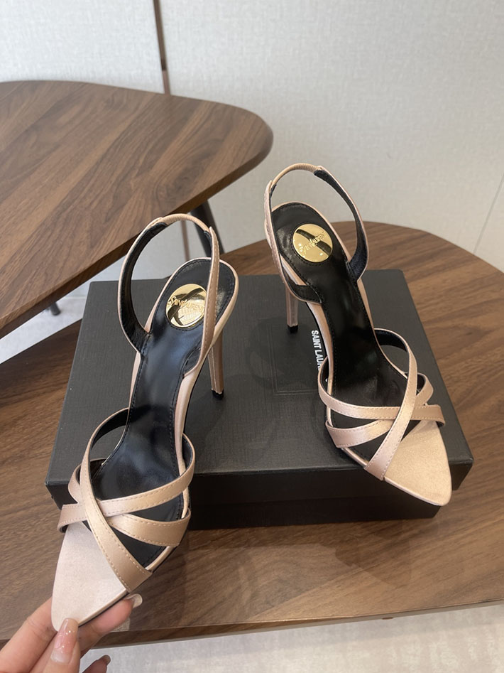 最高級サンローランスーパーコピー Saint Laurent シャンデル サンダル サテンクレープ ベージュ 2630571 サン ローラン サンダル レディース - 画像 (5)