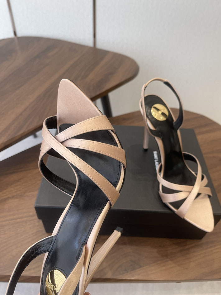 最高級サンローランスーパーコピー Saint Laurent シャンデル サンダル サテンクレープ ベージュ 2630571 サン ローラン サンダル レディース - 画像 (4)
