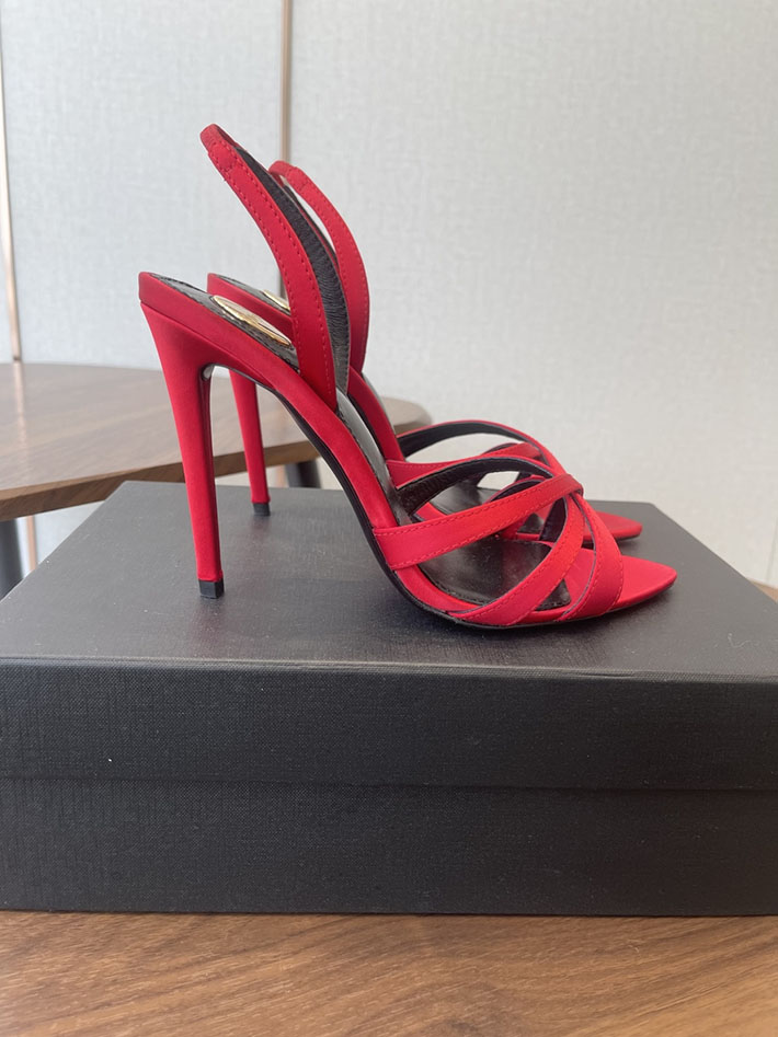 最高級サンローランスーパーコピー Saint Laurent シャンデル サンダル サテンクレープ レッド 2630572 サン ローラン サンダル アウトレット - 画像 (9)
