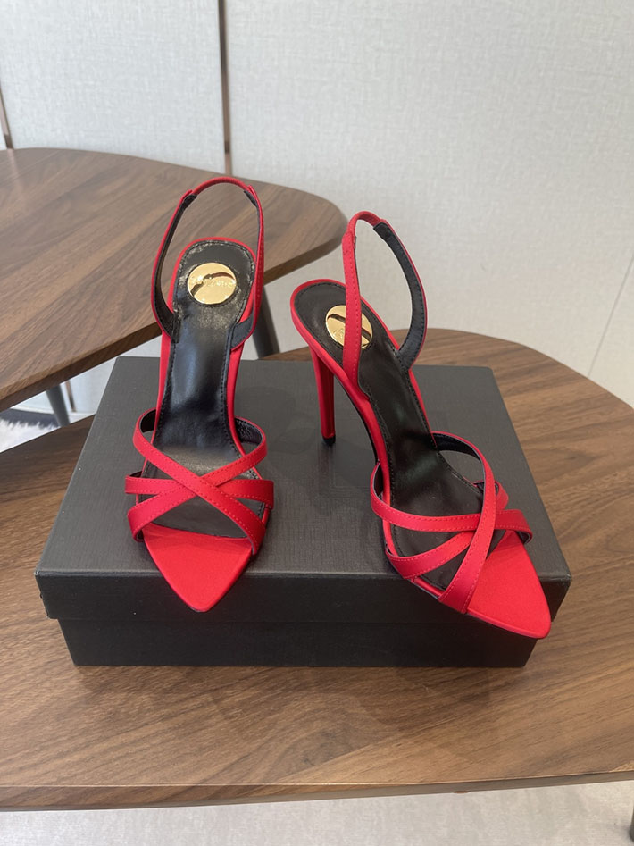 最高級サンローランスーパーコピー Saint Laurent シャンデル サンダル サテンクレープ レッド 2630572 サン ローラン サンダル アウトレット - 画像 (8)