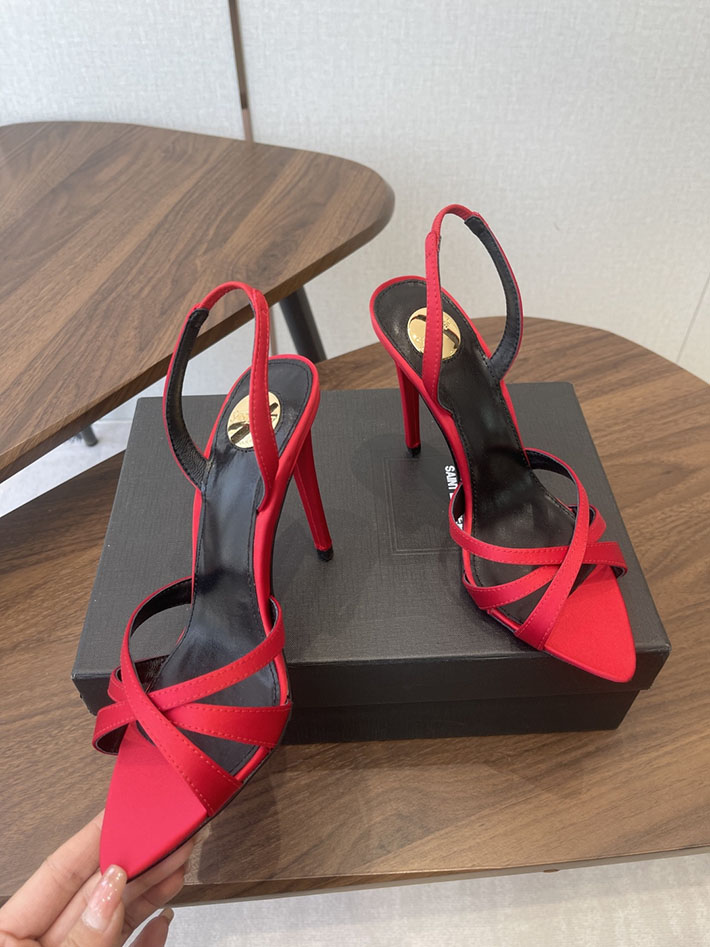 最高級サンローランスーパーコピー Saint Laurent シャンデル サンダル サテンクレープ レッド 2630572 サン ローラン サンダル アウトレット - 画像 (6)