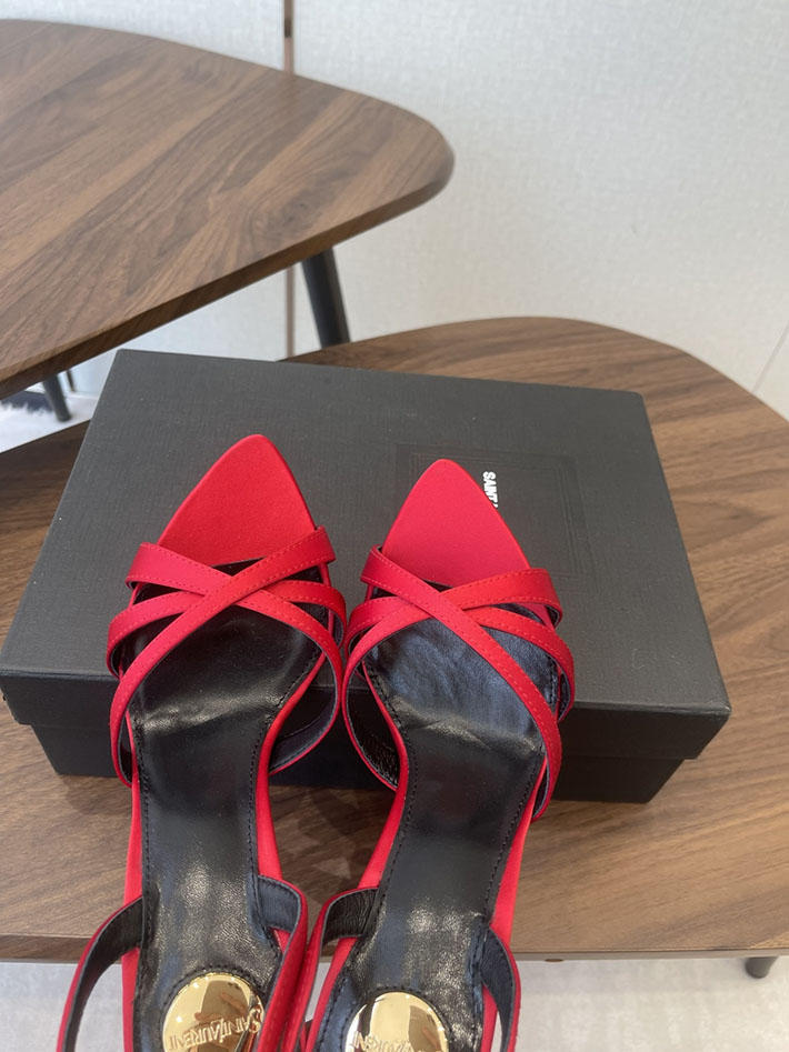 最高級サンローランスーパーコピー Saint Laurent シャンデル サンダル サテンクレープ レッド 2630572 サン ローラン サンダル アウトレット - 画像 (5)