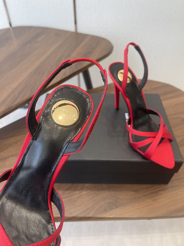 最高級サンローランスーパーコピー Saint Laurent シャンデル サンダル サテンクレープ レッド 2630572 サン ローラン サンダル アウトレット - 画像 (3)