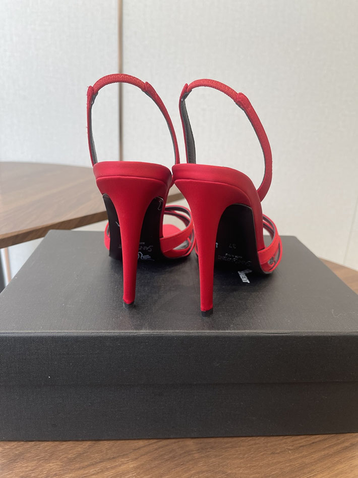 最高級サンローランスーパーコピー Saint Laurent シャンデル サンダル サテンクレープ レッド 2630572 サン ローラン サンダル アウトレット - 画像 (2)