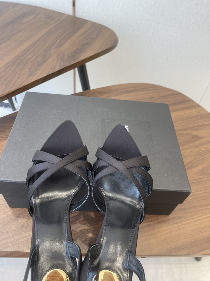 最高級サンローランスーパーコピー Saint Laurent シャンデル サンダル サテンクレープ ブラック 2630573 サン ローラン 靴 レディース - 画像 (6)