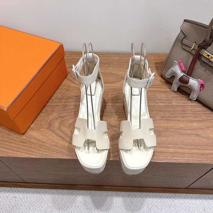 最高級エルメススーパーコピー HERMES エスパドリーユ エルダ 靴・シューズ ヒール クレ 2631576 HERMES 靴 サンダル - 画像 (8)