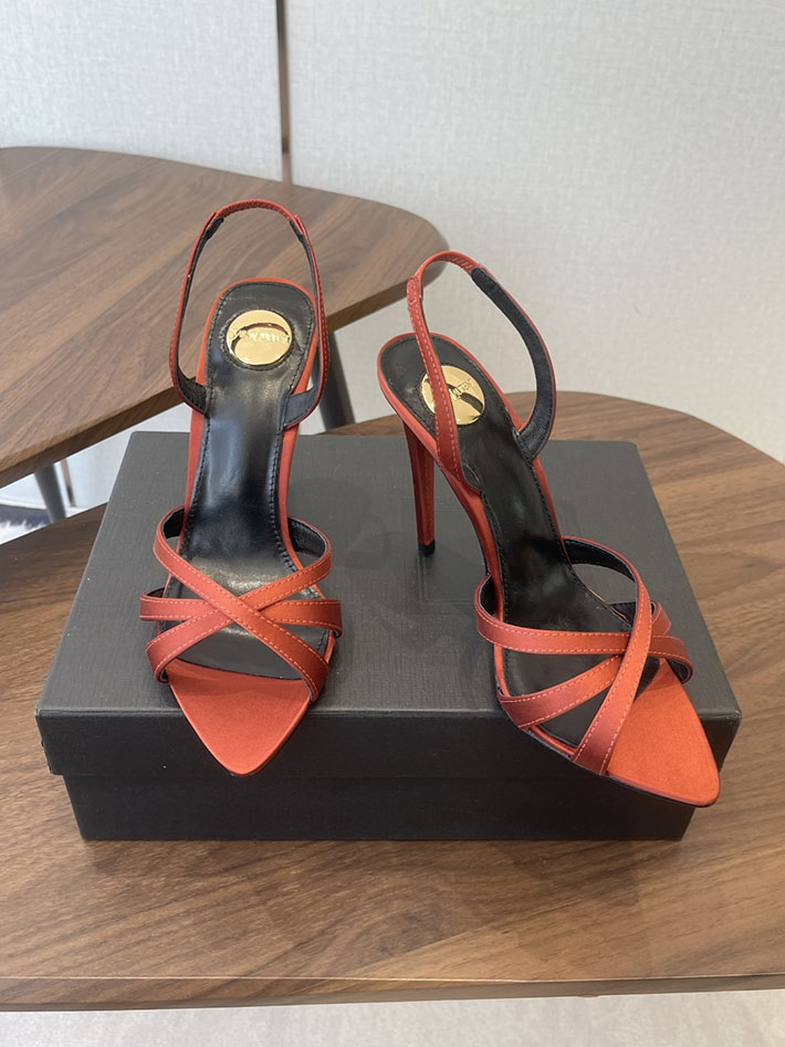 最高級サンローランスーパーコピー Saint Laurent シャンデル サンダル サテンクレープ ブラウン 2630576 サン ローラン 並行輸入品 - 画像 (8)