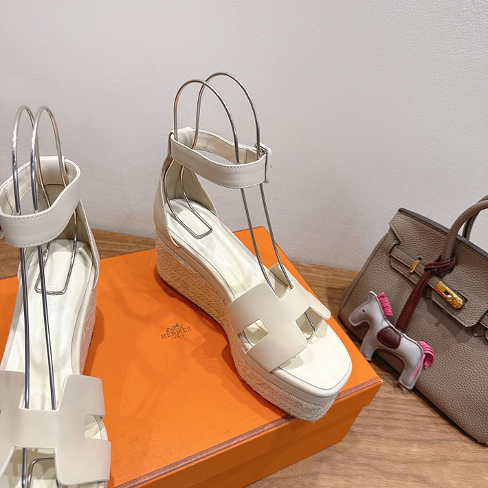 最高級エルメススーパーコピー HERMES エスパドリーユ エルダ 靴・シューズ ヒール クレ 2631576 HERMES 靴 サンダル - 画像 (5)
