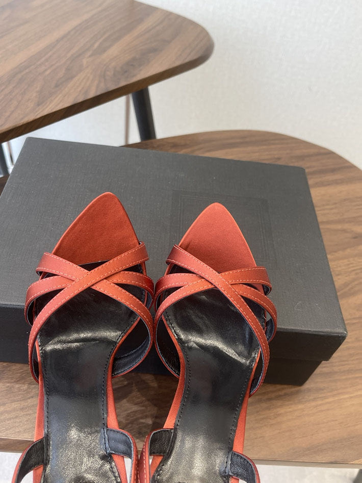 最高級サンローランスーパーコピー Saint Laurent シャンデル サンダル サテンクレープ ブラウン 2630576 サン ローラン 並行輸入品 - 画像 (5)