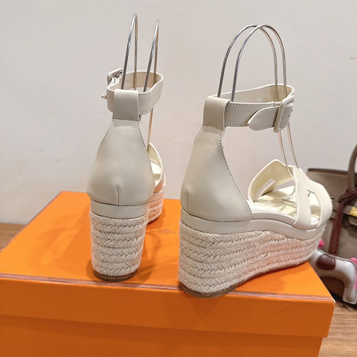 最高級エルメススーパーコピー HERMES エスパドリーユ エルダ 靴・シューズ ヒール クレ 2631576 HERMES 靴 サンダル - 画像 (4)