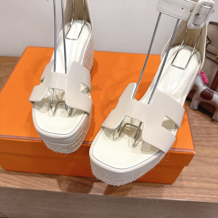 最高級エルメススーパーコピー HERMES エスパドリーユ エルダ 靴・シューズ ヒール クレ 2631576 HERMES 靴 サンダル - 画像 (3)
