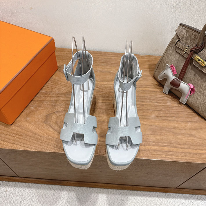 最高級エルメススーパーコピー HERMES エスパドリーユ エルダ 靴・シューズ ヒール グリパンタン 2631580 HERMES 靴 サンダル - 画像 (8)