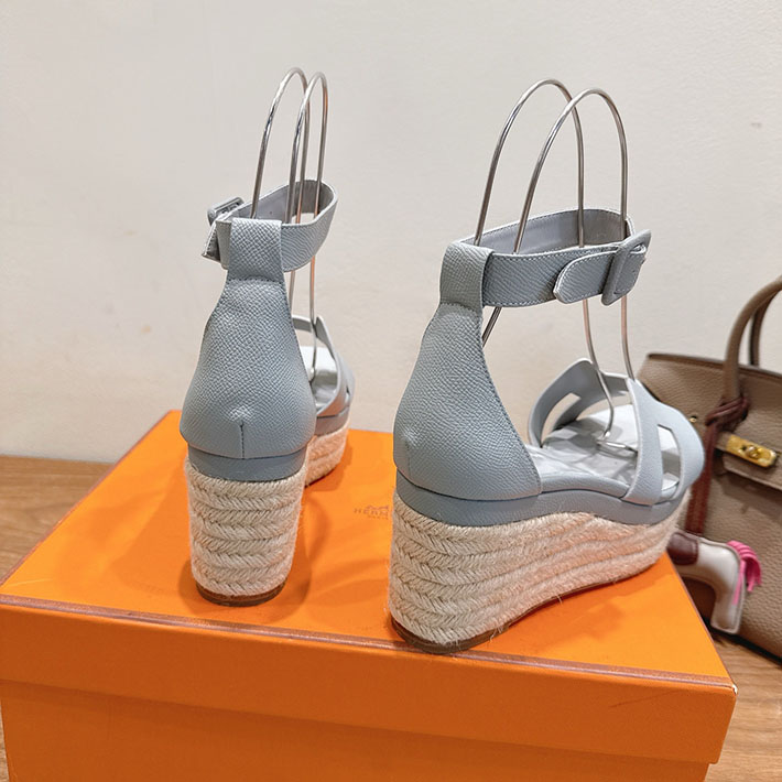 最高級エルメススーパーコピー HERMES エスパドリーユ エルダ 靴・シューズ ヒール グリパンタン 2631580 HERMES 靴 サンダル - 画像 (3)